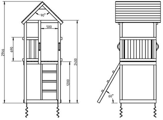 Parque Infantil Kiosk L con Challenger